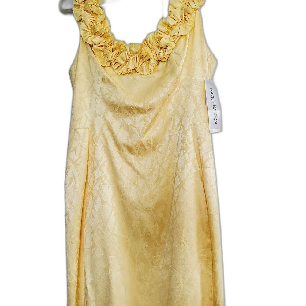 Maggy London Women's Yellow Sleeveless Fully Lined Dress 14 New with Tags